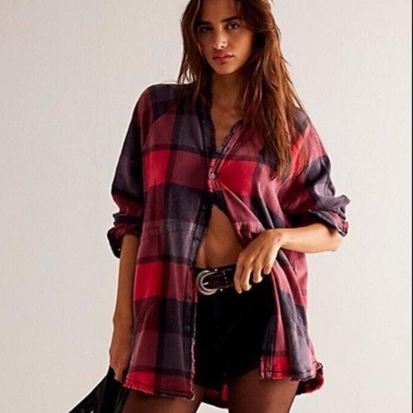 Free People Tops - Free People We the Free Daydream plaid shirt